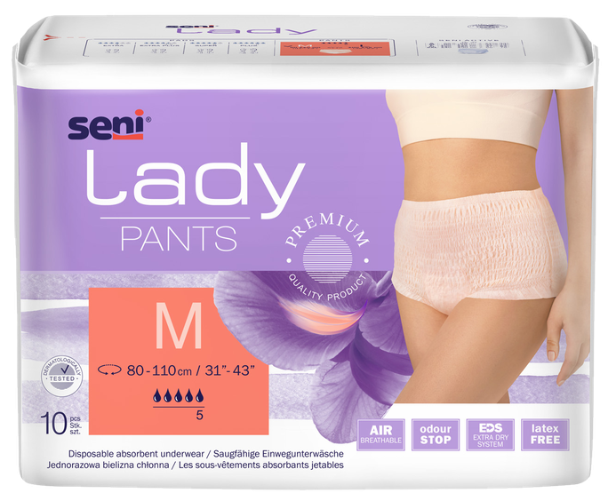 Seni Lady Pants M - 10 gab. biksītes urīna nesaturēšanai