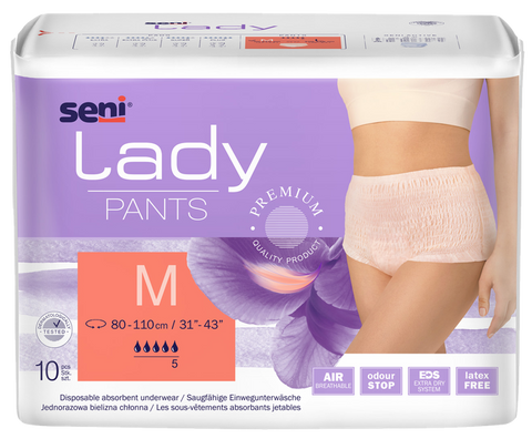 Seni Lady Pants M - 10 gab. biksītes urīna nesaturēšanai