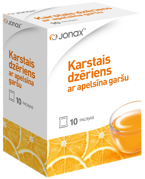 JONAX karstais dzēriens ar apelsīnu garšu, 10 gab.