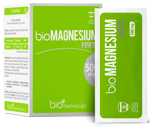 BIOFARMACIJA Bio Magnesium Forte 500 mg - 20 paciņas