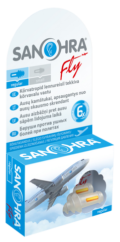 SANOHRA  FLY ADULT ausu aizbāžņi, 2 gab.