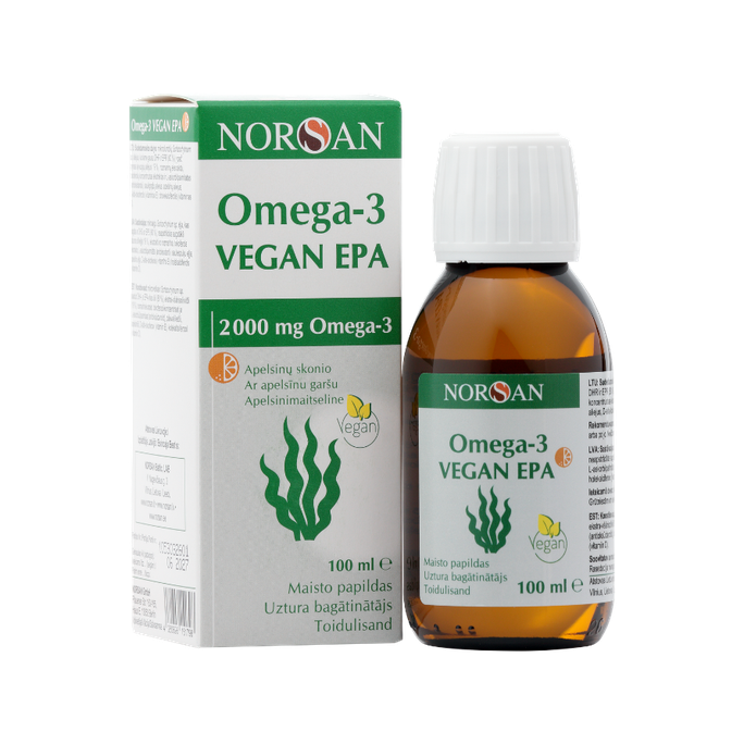 NORSAN Omega-3 kopējais daudzums, dabiskā garšā - eļļa 100 ml