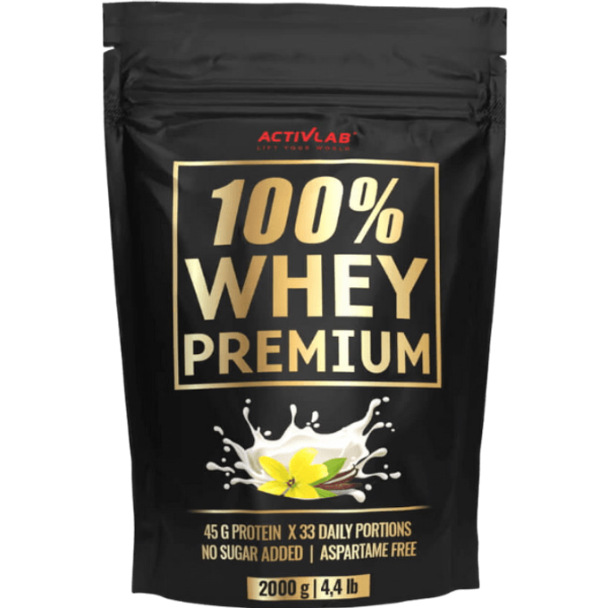 ACTIVLAB Vaniljas garšas 100% Whey Premium pulveris, 2000 g