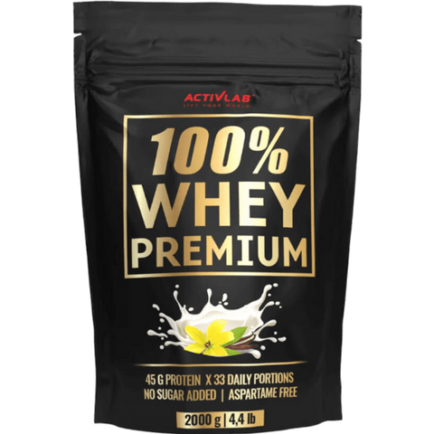 ACTIVLAB Vaniljas garšas 100% Whey Premium pulveris, 2000 g