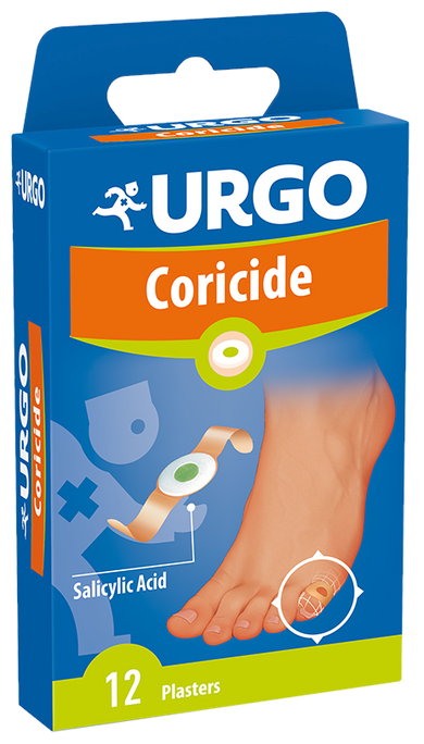 URGO Coricide — plāksteri pret varžām, iepakojumā 12 gab.