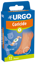URGO Coricide — plāksteri pret varžām, iepakojumā 12 gab.