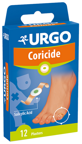 URGO Coricide — plāksteri pret varžām, iepakojumā 12 gab.