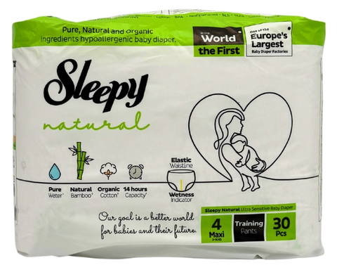 SLEEPY Natural Pants Nr.4 - 30 pāru autiņbiksītes izmērs Maxi