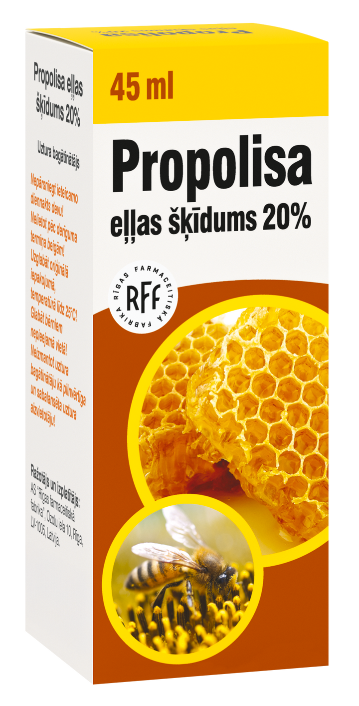 Propolisa eļļa RFF 45 ml ar 20 % propolisa saturu