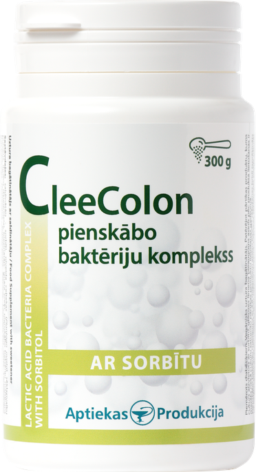 CleeColon Pienskābo Baktēriju Komplekss Ar Sorbītu - Pulveris 300 g no APTIEKAS PRODUKCIJAS