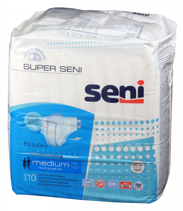 SENI Super Medium - 10 gab. pieaugušo autiņbiksītes