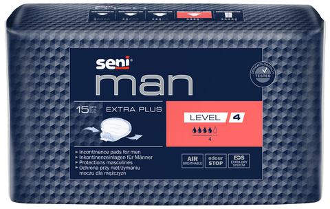 SENI Man Extra Plus Level 4 uroloģiskie ieliktņi, 15 gab.