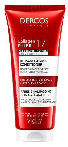 VICHY Dercos Collagen Filler 17 matu kondicionieris ar ultra-remontējošu iedarbību, 200 ml