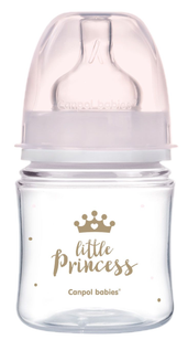 CANPOL BABIES Anti-colic Royal Baby Pink PP Easy Start pudelīte 120 ml