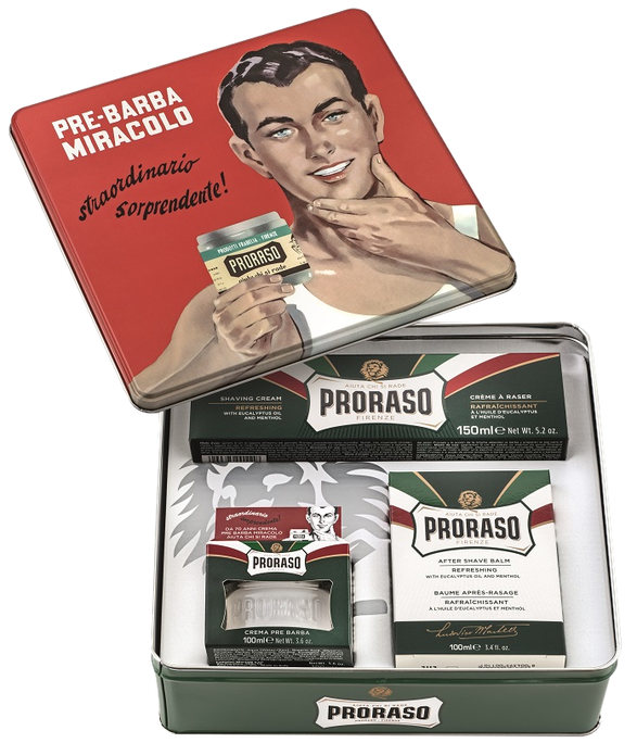 PRORASO Gino Vintage komplekts skūšanai, 1 gab.