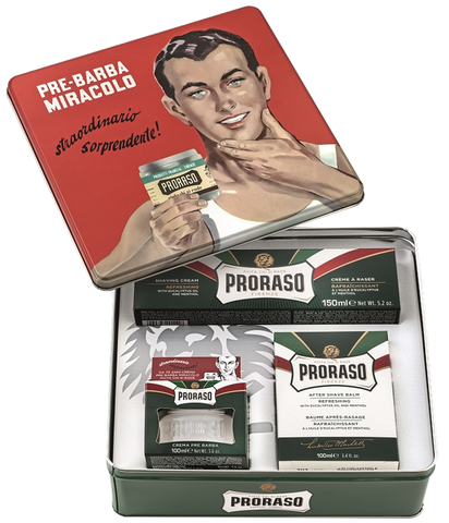 PRORASO Gino Vintage komplekts skūšanai, 1 gab.