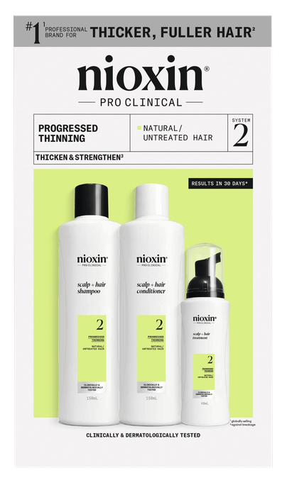 NIOXIN 2. sistēma komplekts dabiskiem matiem ar progresējošu plānumu