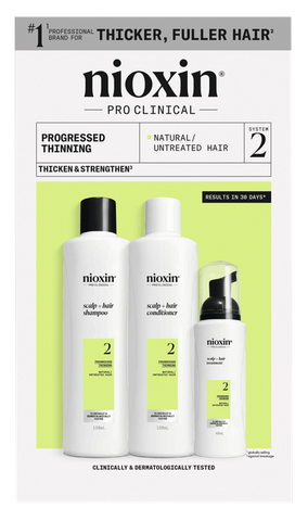 NIOXIN 2. sistēma komplekts dabiskiem matiem ar progresējošu plānumu