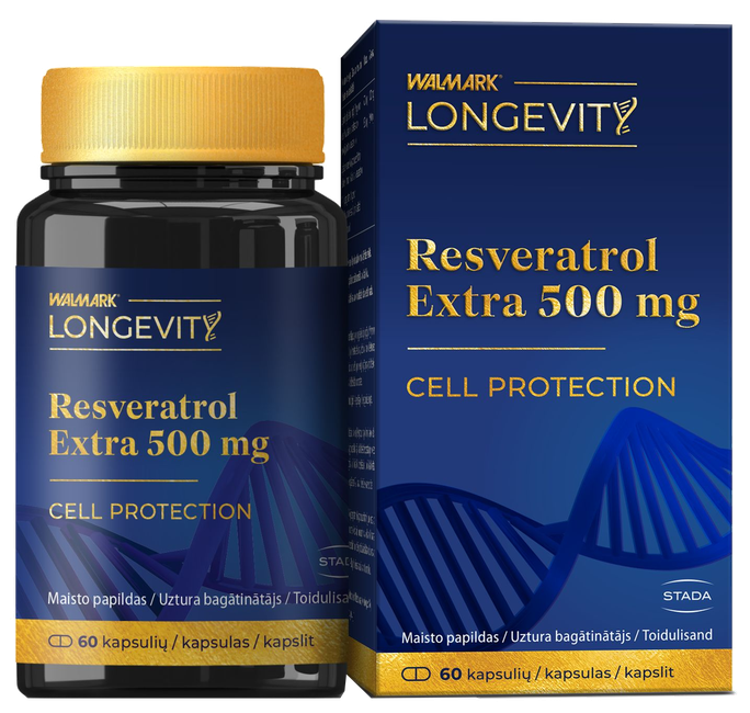 WALMARK Longevity Resveratrol Extra — 60 kapsula pa 500 mg