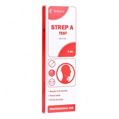 Strep A testa kasete TESTERA, 1 gab.