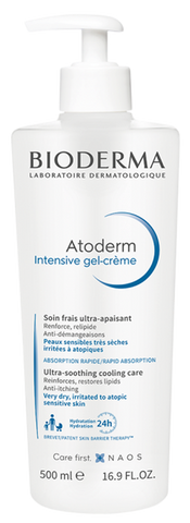 BIODERMA Atoderm Intensive želejkrēms, 500 ml – Ātri iesūkšanās gels-krēms