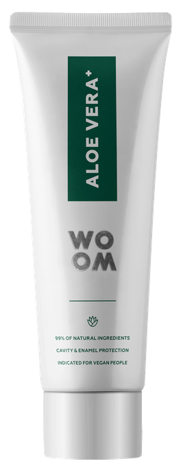 WOOM Aloe Vera+ zobu pasta dabiskai smaganām un zobiem, 75 ml