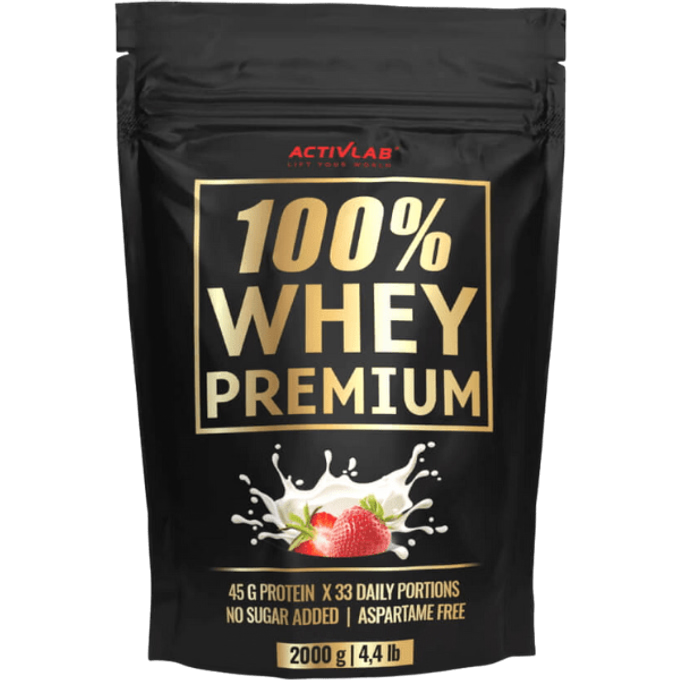 ACTIVLAB 100% Whey Premium Zemeņu garšas pulveris 2000 g