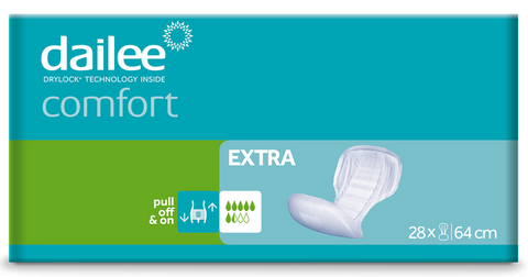 DAILEE Comfort Extra M izmēra (64 cm) uroloģiskie ieliktņi – 28 gab. iepakojums