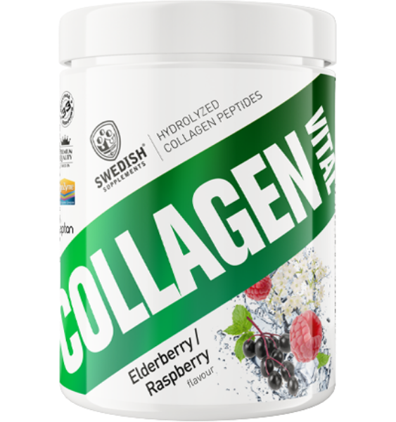 SWEDISH SUPPLEMENTS Collagen Vital pulveris ar aveņu un plūškoku garšu, 400 g