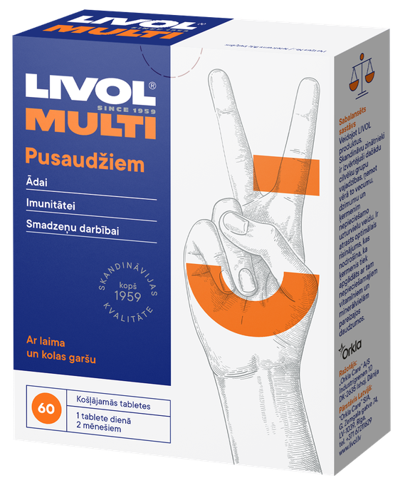 LIVOL Multi tabletes pusaudžiem, 60 gab.