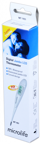 MICROLIFE Jumbo LCD digitālais termometrs, 1 vienība