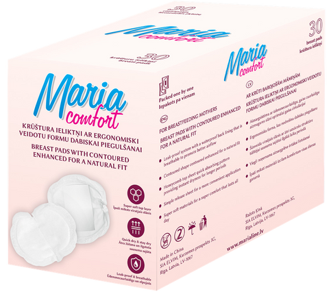 Krūšu ieliktņi MARIA Comfort, 30 gab. — elpojošie