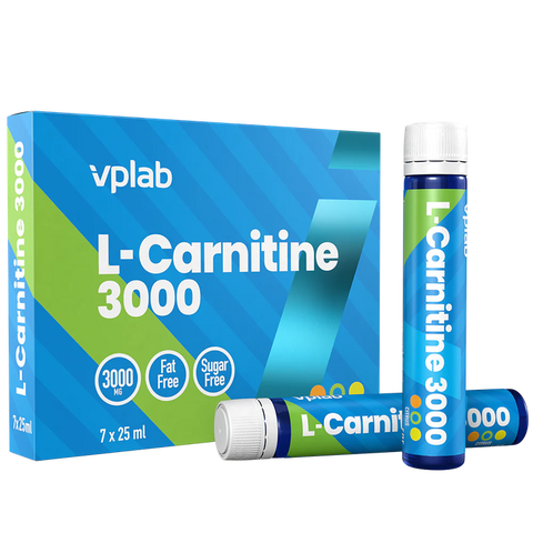 VPLAB L-Karnitīns 3000 — 7 ampulas pa 25 ml