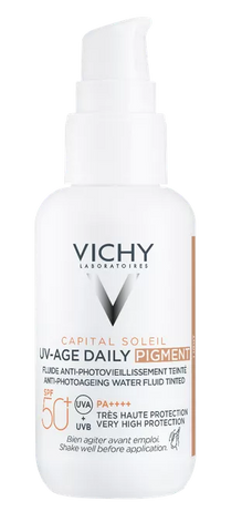 VICHY Capital Soleil UV-Age SPF 50+ tinted fluīds dienas aizsardzībai, 40 ml