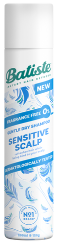 BATISTE Sensitive sausais šampūns bez aromāta, 200 ml
