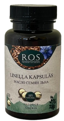 Linsēklu eļļas kapsulas R.O.S., 150 gab.