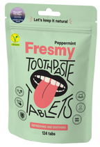 FRESMY piparmētras zobu pastas tabletes — 124 gab.