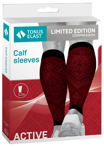 TONUS ELAST LIMITED EDITION ar latvju stilu, 0408-01 Active, bordo/melns, 2. aug., 3. izmērs, kompresijas zeķes, viena pāra