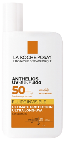 LA ROCHE-POSAY Anthelios UVMUNE 400 Invisible Fluid SPF50+ — Saules aizsarglīdzeklis, 50 ml