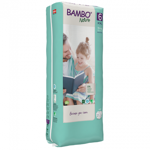 BAMBO Nature XXL-6 biksītes (16+ kg) — 40 skaits
