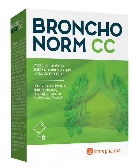 BRONCHONORM CC 6 paciņu iepakojums