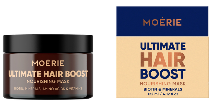 MOERIE Ultimate Hair Boost Matu barošanas maska, 122 ml