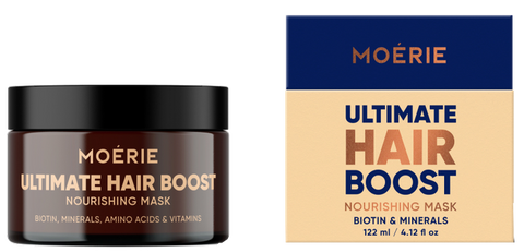 MOERIE Ultimate Hair Boost Matu barošanas maska, 122 ml