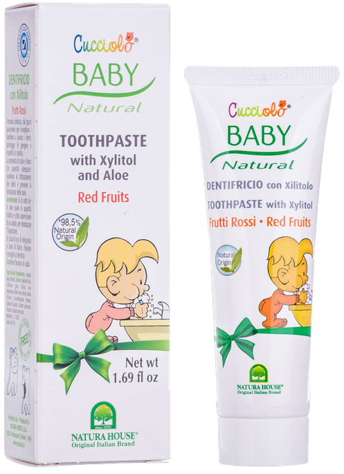 NATURA HOUSE Cucciolo Baby Red Fruits — bērnu zobu pasta 50 ml tilpumā