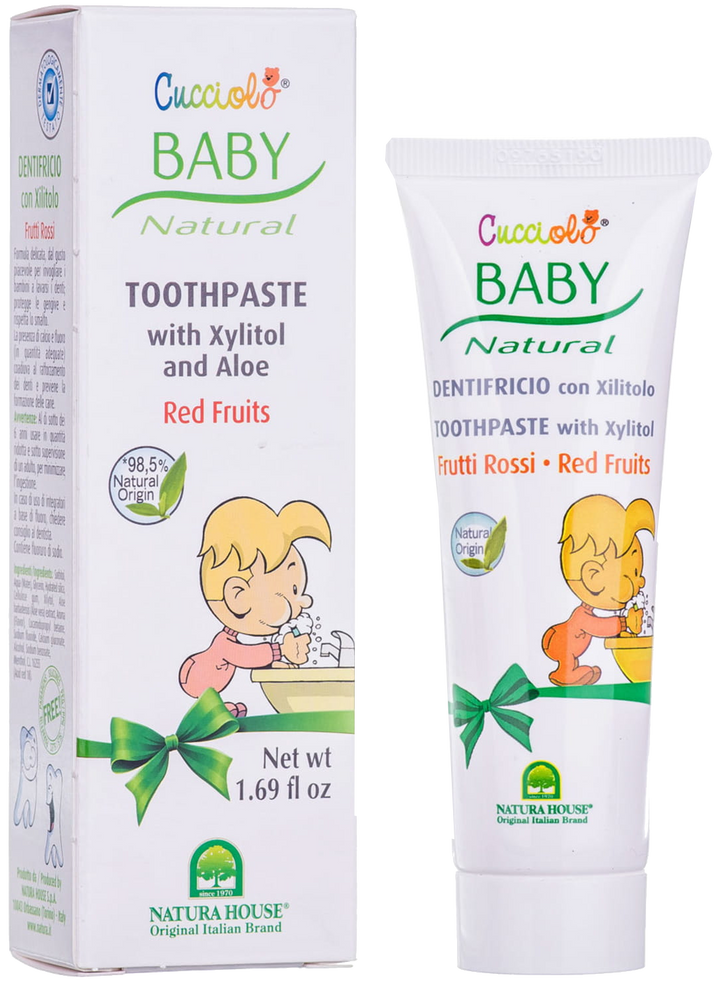 NATURA HOUSE Cucciolo Baby Red Fruits — bērnu zobu pasta 50 ml tilpumā