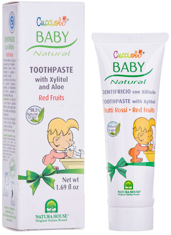 NATURA HOUSE Cucciolo Baby Red Fruits — bērnu zobu pasta 50 ml tilpumā