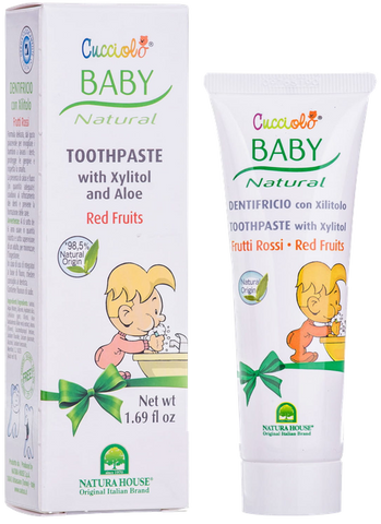 NATURA HOUSE Cucciolo Baby Red Fruits — bērnu zobu pasta 50 ml tilpumā