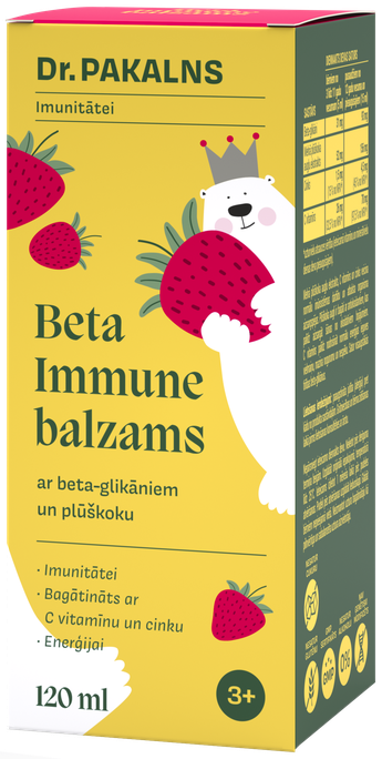 DR. PAKALNS Beta-Immune balzams - 120 ml imunitātes un enerģijas atbalstam