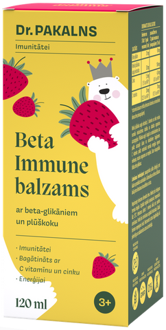 DR. PAKALNS Beta-Immune balzams - 120 ml imunitātes un enerģijas atbalstam