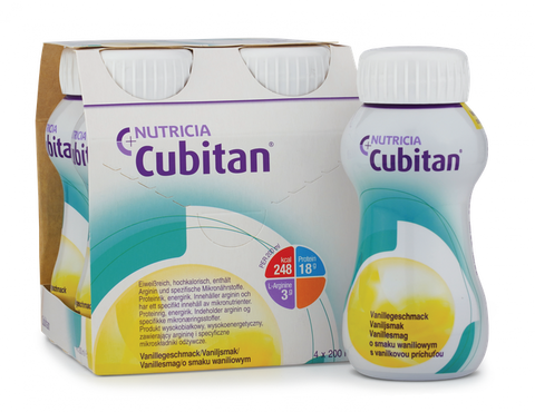 NUTRICIA Cubitan vaniljas garšas dzēriens 200 ml, iepakojums 4 gab.